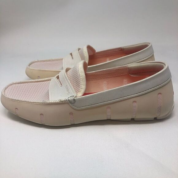 Swims White Penny Loafers Men’s Size 8 - Picture 1 of 7
